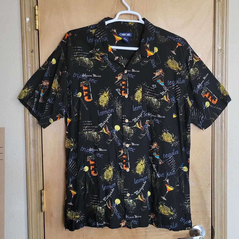 Cherokee XL Hawaiian Shirt Cocktails Drinks